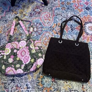 Vera Bradley Lot Of Two Large Shoulder Bags.‎
